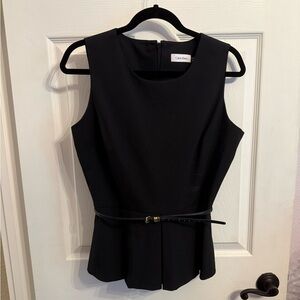 Calvin Klein Black Sleeveless Blouse size M
